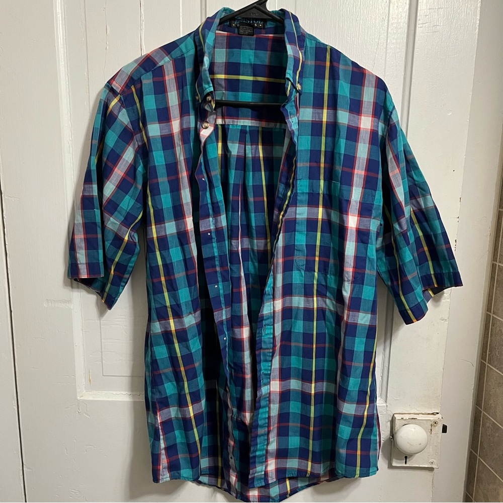Men's Vintage Bristol Blues Plaid Shirt